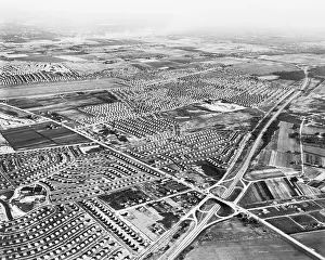 Highway Prints: Aerial View Of Levittown, New York