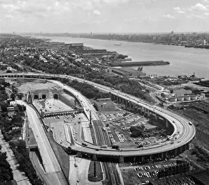 Aerial View of Lincoln Tunnel Approach