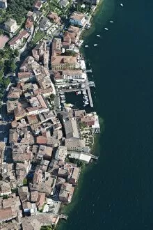 Images Dated 7th July 2012: Aerial view, Malcesine, historic town, Lake Garda, Veneto, Verona Province, Italy
