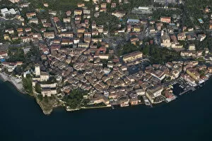 Images Dated 17th June 2013: Aerial view, Malcesine, historic town, Lake Garda, Veneto, Verona Province, Italy
