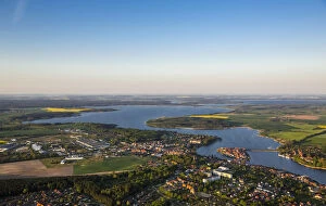 Images Dated 28th April 2014: Aerial view, Malchow with Malchower See lake and the island with the historic centre