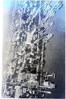Miami Prints: Aerial View of Miami Waterfront