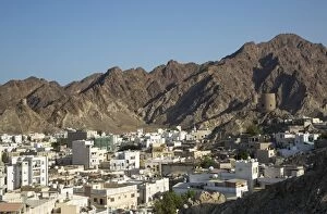 Cultural Image Gallery: Aerial view of Muscat and mountains