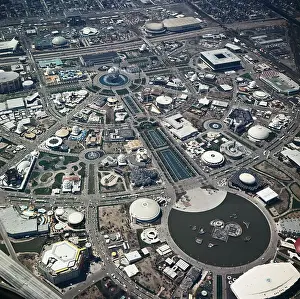 1964 1965 Worlds Fair Prints: Aerial View of New York World's Fair