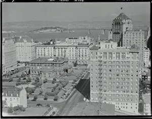 Aerial View of Nob Hill and Buildings