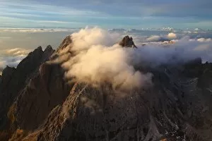 Summit Collection: Aerial view of Odle Dolomites Italy