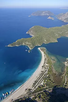 Aerial Collection: Aerial view, Oeluedeniz Bay near Fethiye, Turkish Aegean, Turkey, Asia