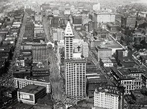 Seattle Prints: Aerial View of Parade