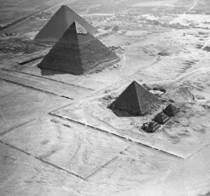 Cairo Prints: Aerial View Of Pyramids