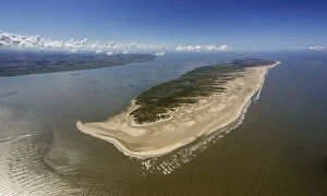 Images Dated 27th August 2014: Aerial view, Rattendune dune, eastern landmark, Wadden Sea, Norderney, island in the North Sea
