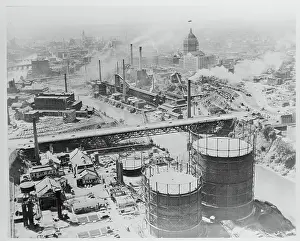 Rochester Prints: Aerial View of Refinery