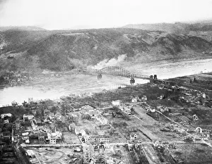 Remagen Prints: Aerial View of Remagen Bridge