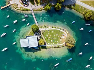 Aerial Art Gallery: Aerial view of Saffa Island Zurich, Switzerland