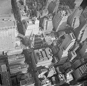Patricks Cathedral Prints: Aerial View of Saint Patrick's Cathedral