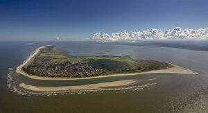 Images Dated 27th August 2014: Aerial view, sandbank, Langeoog, island in the North Sea, East Frisian Islands, Lower Saxony