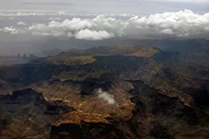 Images Dated 12th April 2012: Aerial view of Semien mountains ridges