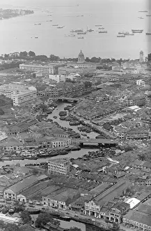 Singapore Prints: Aerial View of Singapore River