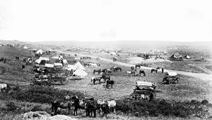 Camping Prints: Aerial View Of Sioux Camp