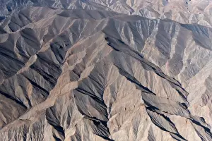 Aerial view of snow capped Himalayas mountains in summer, Lah Ladakh, Jammu and Kashmir region