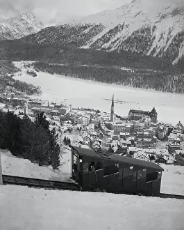 Moritz Prints: Aerial View of St. Moritz