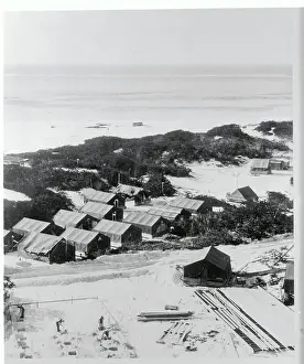 Midway Prints: Aerial View of Temporary Military Quarters