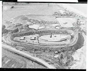 Aerial View of the Ticonderoga in Dry Dock