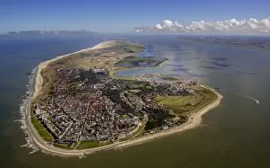 Images Dated 27th August 2014: Aerial view, town of Norderney, western part of the island, Wadden Sea, Norderney