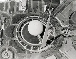 1939 Worlds Fair Prints: Aerial View of Trylon and Perisphere