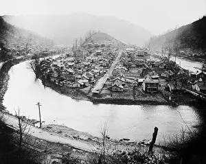 West Virginia Prints: Aerial View of Twin Branch