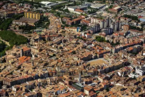 Images Dated 18th July 2014: Aerial view, view of the historic centre, Vic, Catalonia, Spain