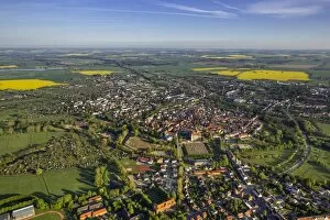 Images Dated 29th April 2014: Aerial view, view of the town of Gustrow with Schloss Gustrow Castle, Gustrow