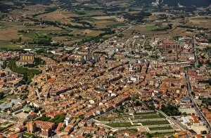 Images Dated 18th July 2014: Aerial view, view of the town of Vic, Catalonia, Spain