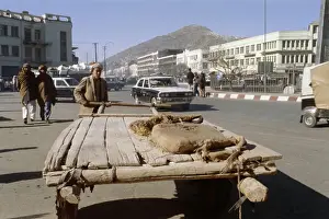 Huty35338 Prints: Afghan Man With Cart