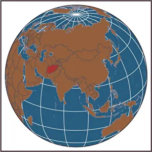 Afghanistan locator map