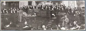 Montevideo Prints: Afredo Baldomir and Congressional Members During Official Ceremony