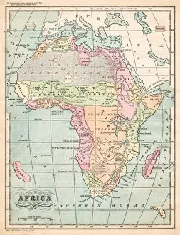 Images Dated 6th March 2017: Africa map 1875