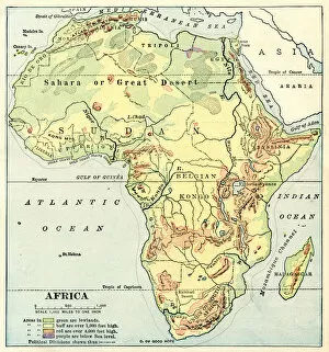 Images Dated 11th April 2018: Africa map 1892