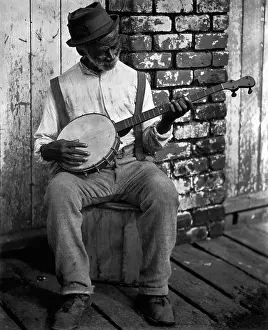 Practice Prints: African American Banjo Strummer