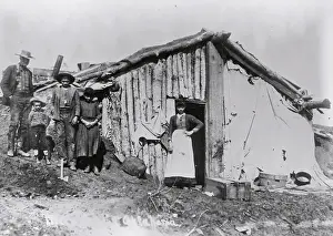 Log Cabin Prints: African American Family and Log Cabin