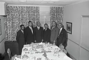 Philip Randolph Prints: African American Leaders Posing At Table
