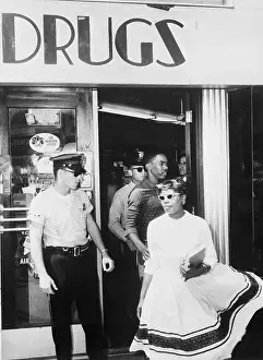 Sit In Prints: African American Students Being Arrested at Protest