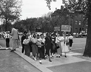 Equality Prints: African American Students Pass Pro-Segregation Demonstrators
