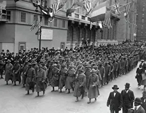 5th Avenue Prints: African American Troops Marching Up Fifth Avenue