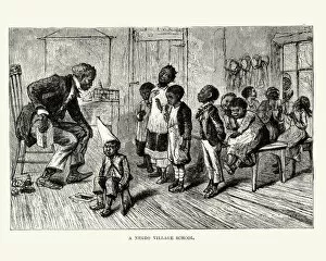 Images Dated 20th February 2018: African american village school, 19th Century