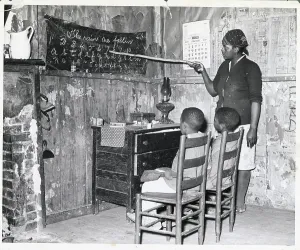 Mathematics Prints: African American Woman Teaching Children