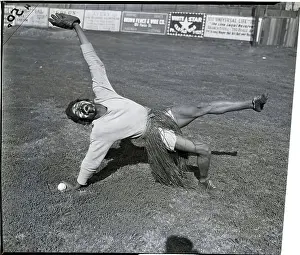 Clown Prints: African Clowns Baseball Player in Costume