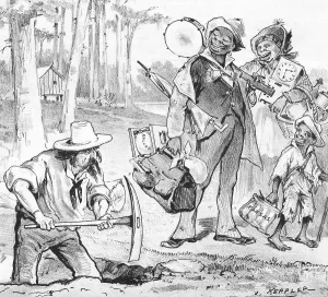 Digging Prints: African Am Family Moving North; Illus