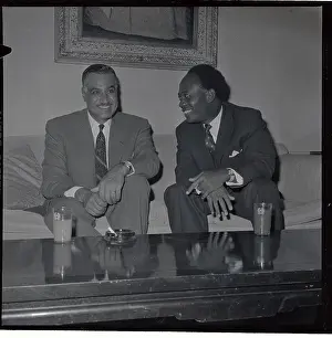 African Politicians Sitting in Hotel Room