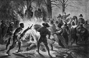 Murderer Prints: Afro-American Murderers Being Burned