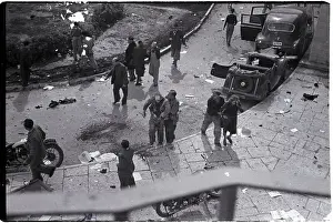 Explosion Prints: Aftermath Of Arab Bomb In Jerusalem